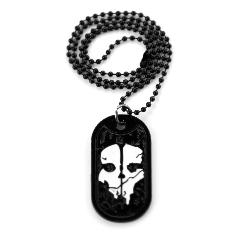 Hot Game Jewelry Mens Necklace Ghosts Dog Tag Pendant Army Nameplate For Duty Military Series with Weapons Call Game Fans Gift