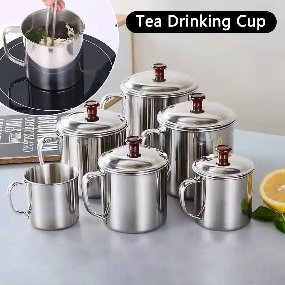 Portable Stainless Steel Tea Drinking Metal Tumbler Pint Cup Camping Coffee Mug Camping Outdoor