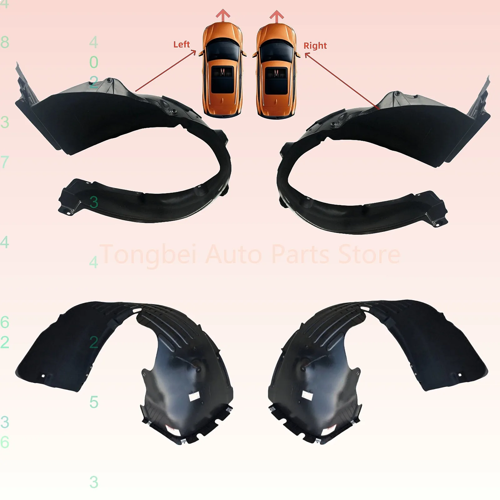 

For Kia ALL NEW K5 (Kaiku) Front fender lining / 2020 2021 2022 2023 2024 / Auto Parts