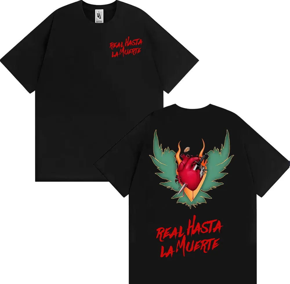 Anuel AA Rhlm 2 Real Hasta La Muerte Grafik T Shirt Männer Frauen Harajuku High Street Style T-shirts Übergroßen 100 % Baumwolle T-shirt
