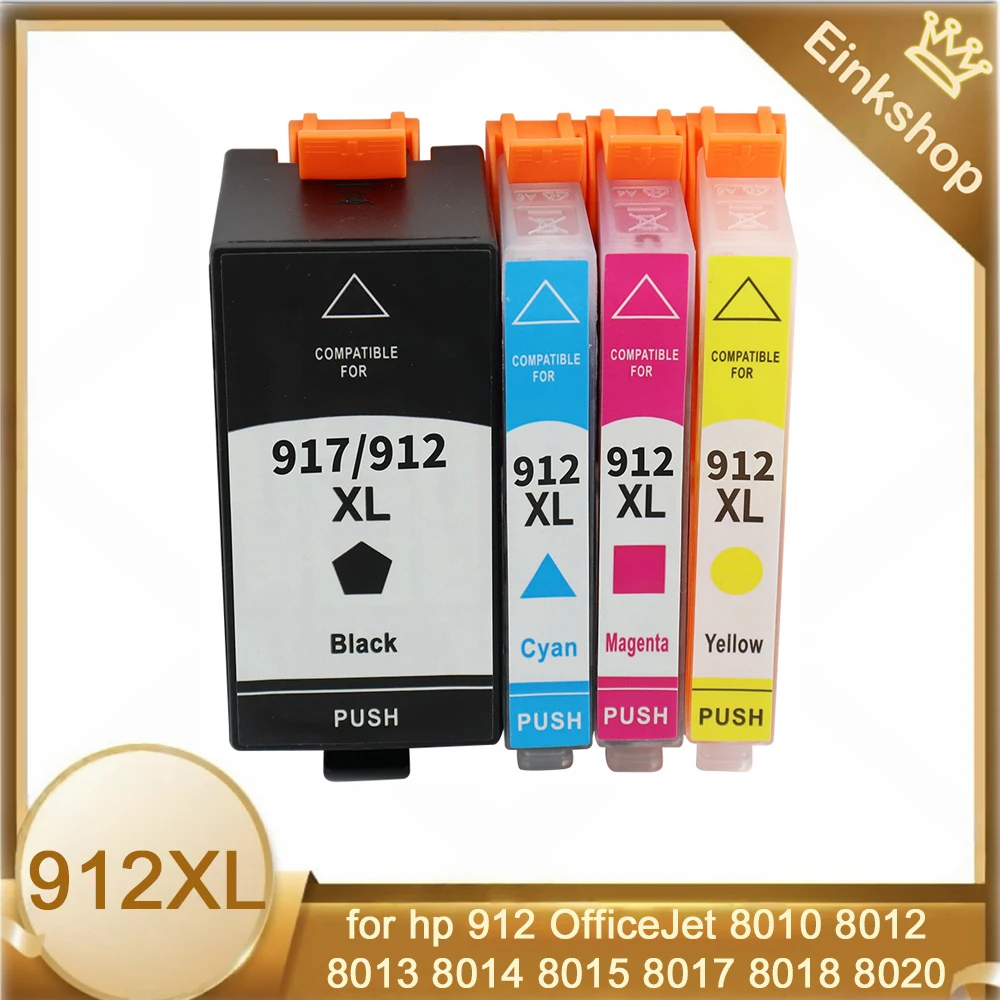 Kompatible 912 912XL 912 XL Tintenpatrone für HP OfficeJet Pro 8020/8022/8023/8024/8025/8026/8028/8035 Hochleistungs-Bürodruckpatrone