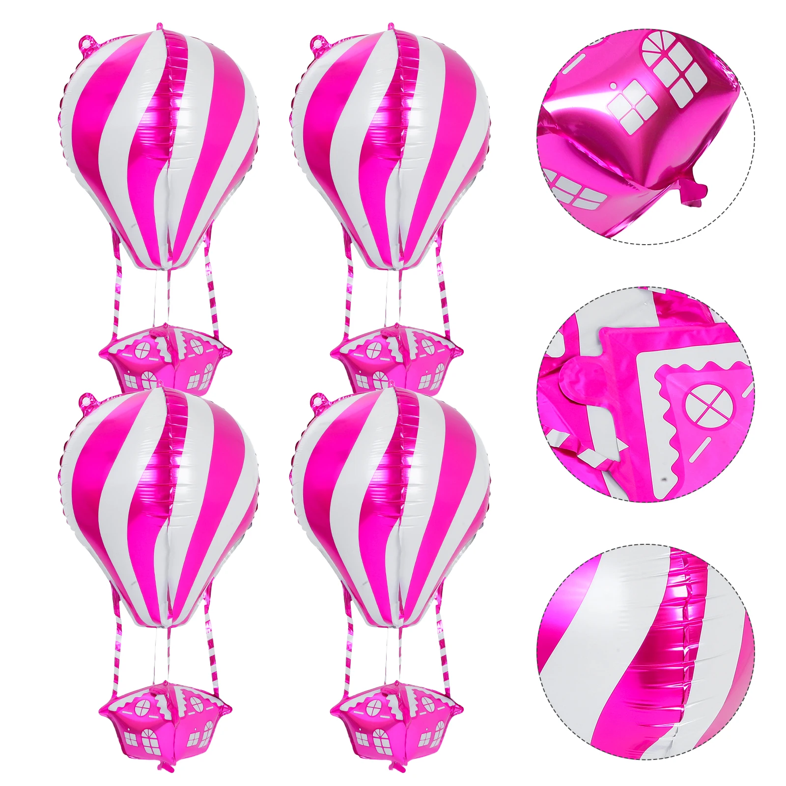 

4 Pcs Heater Balloon Hot Air Decor Birthday Decorations Aluminium Foil Balloons Aluminum