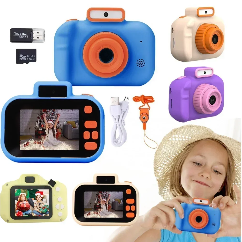 Toy Portable Toddler Camera with Lanyard Digital Video For Children Party Gifts Multifunctional Micro Camera Camera USB Charging