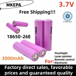 18650 26E 3.7V 3000mAh rechargeable lithium battery, refer to flashlight, laser pointer, remote control, electronic toys