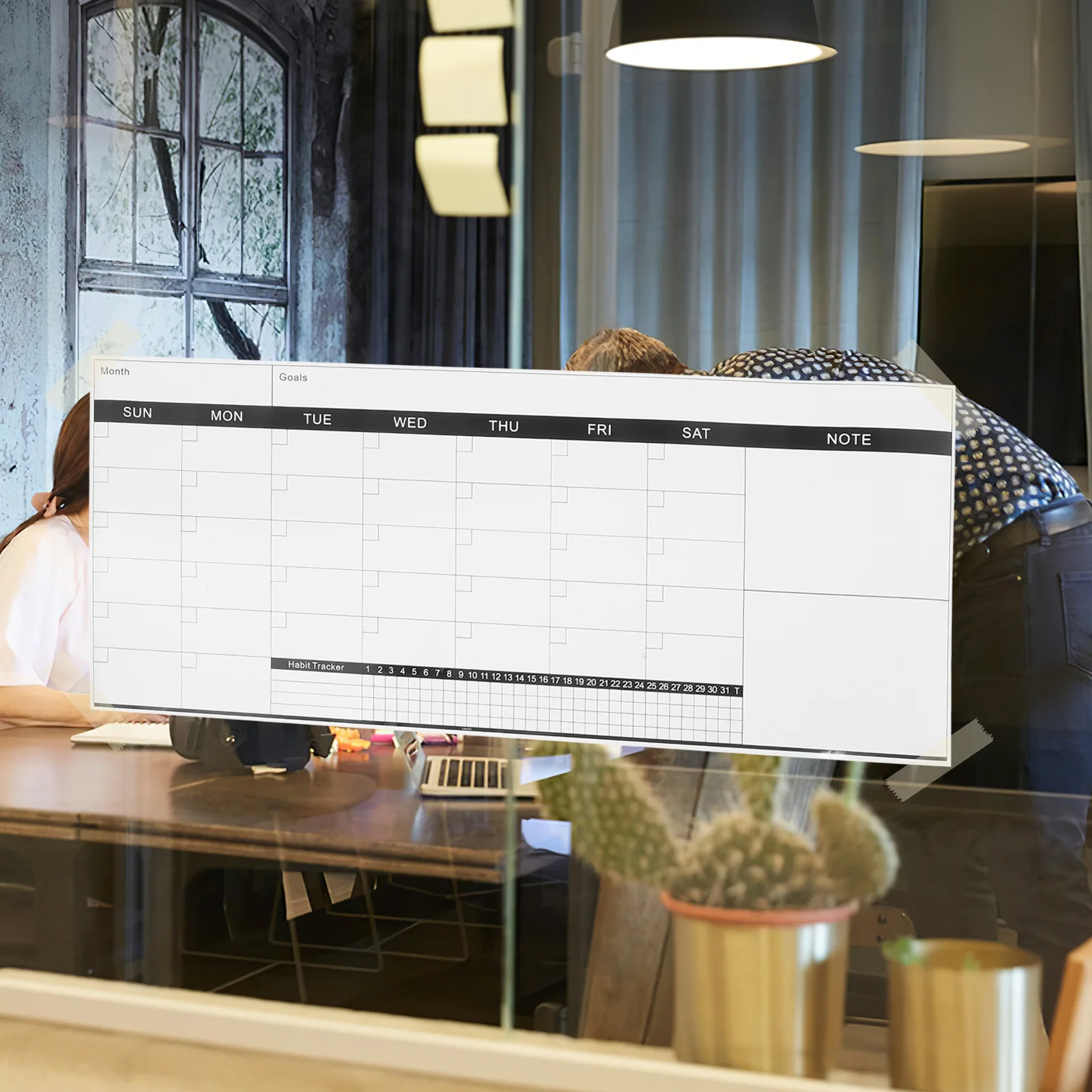 2 Sides Reusable Dry Erase Weekly Planner Board Copper Coated Paper Wall Calendar Whiteboard For Home Office Dorm Apartment