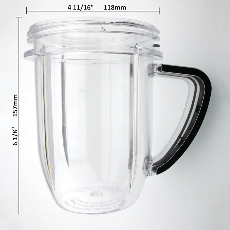 Ersatz 30 Unzen Tasse Glas mit Griff Becher mit Lippen ring Teil für Nutri bullet RX 1700W NB-301, N17-1001, NBM-U0272