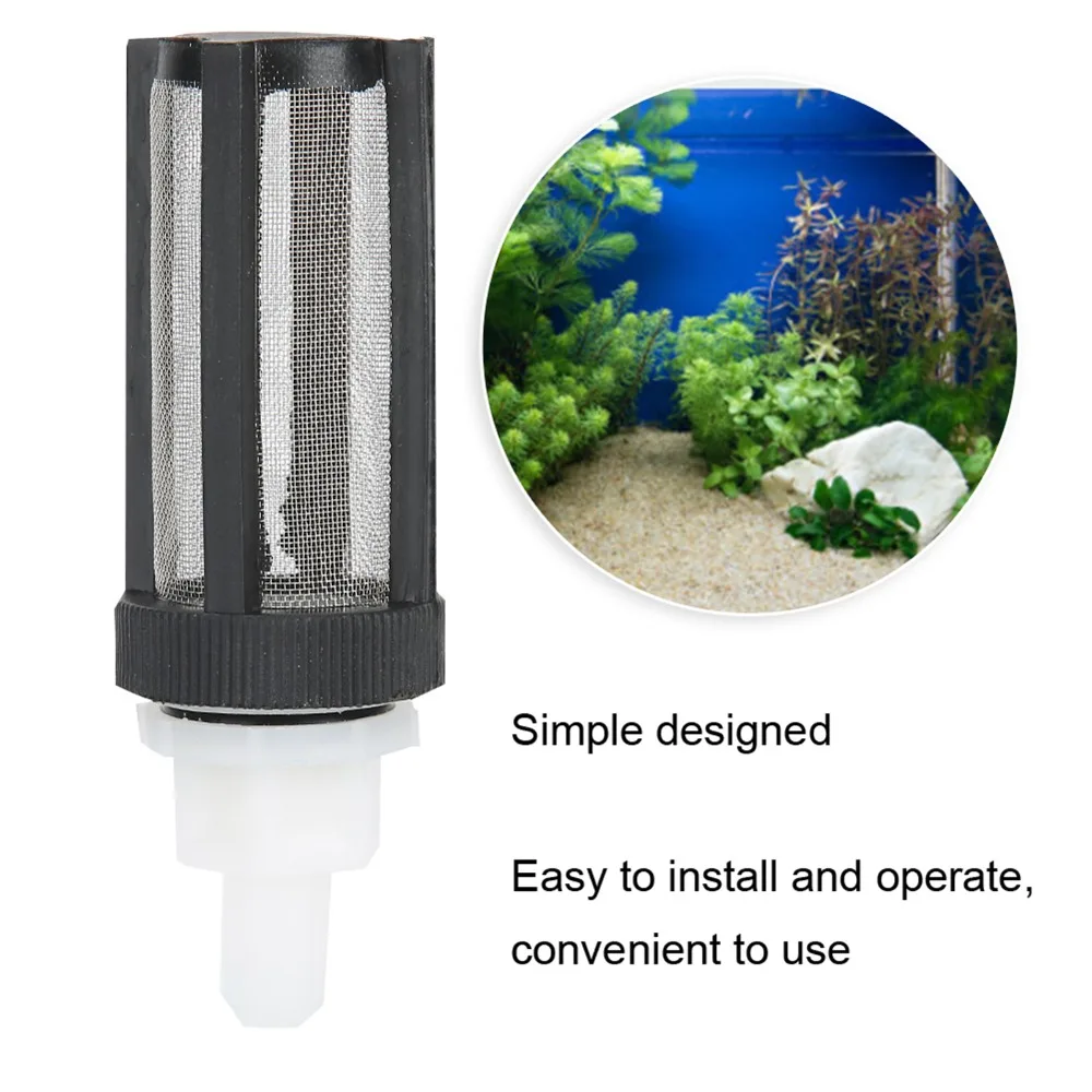 10PCS Set Stainless Steel Submersible Pump Filter Mesh Plastic Aquarium Filter Screen Easy Installation Pump Filter Attachment
