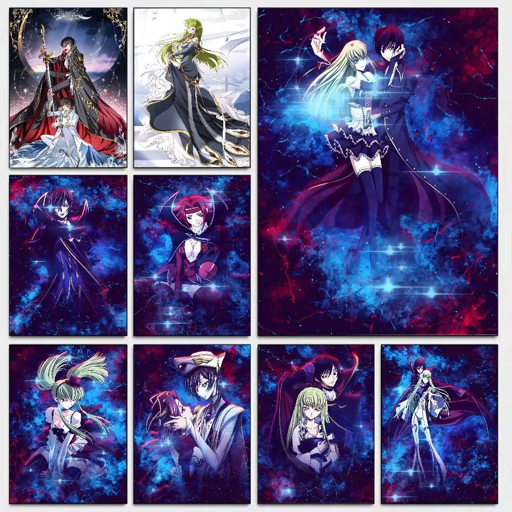 Code Geass Classic Japanese Anime Character Poster Art With Prints Home Bedroom Living Room Decoration Gift