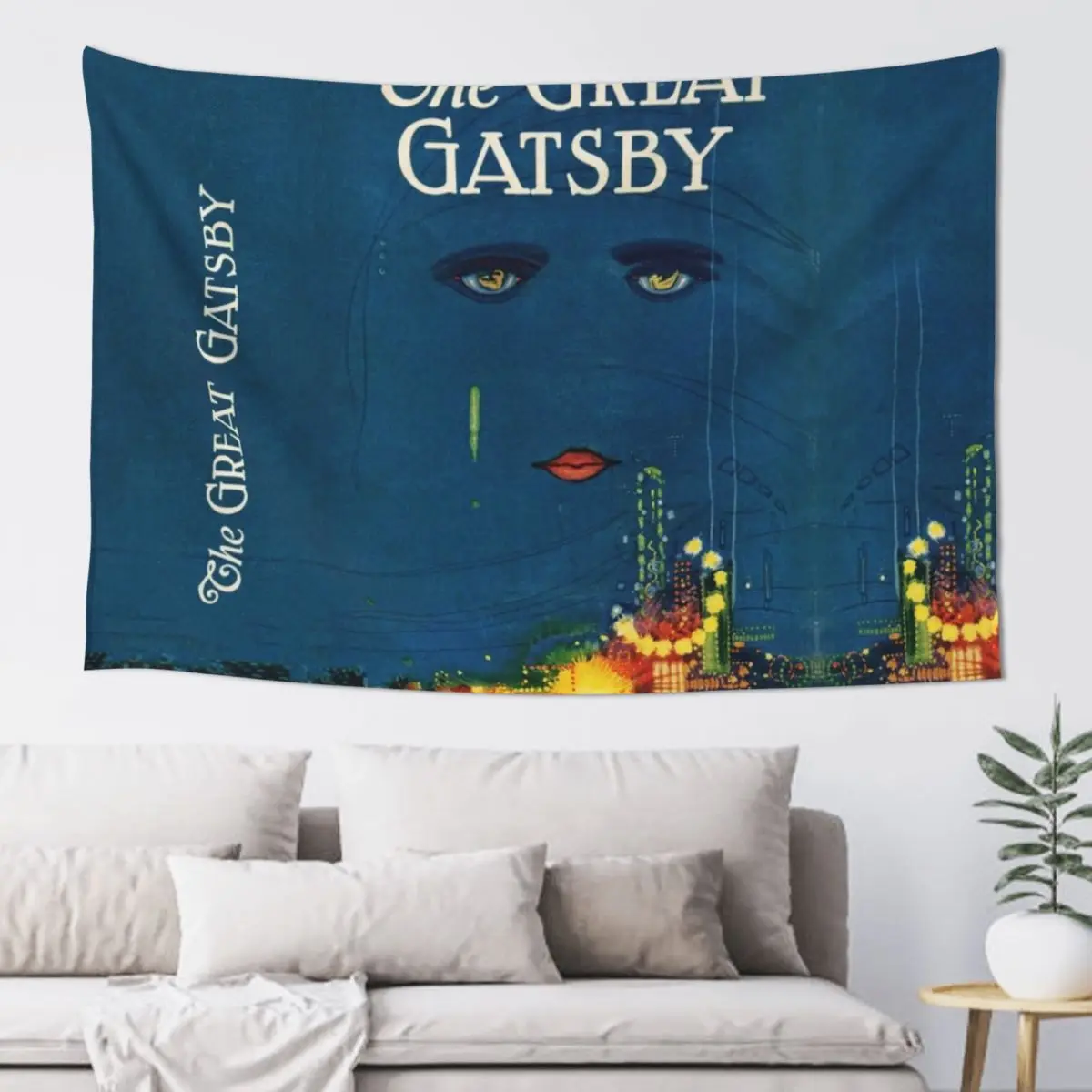 

The Great Gatsby | Vintage Book Cover Tapestry Bedroom Decor House Decorations Aesthetic Room Decorations Tapestry