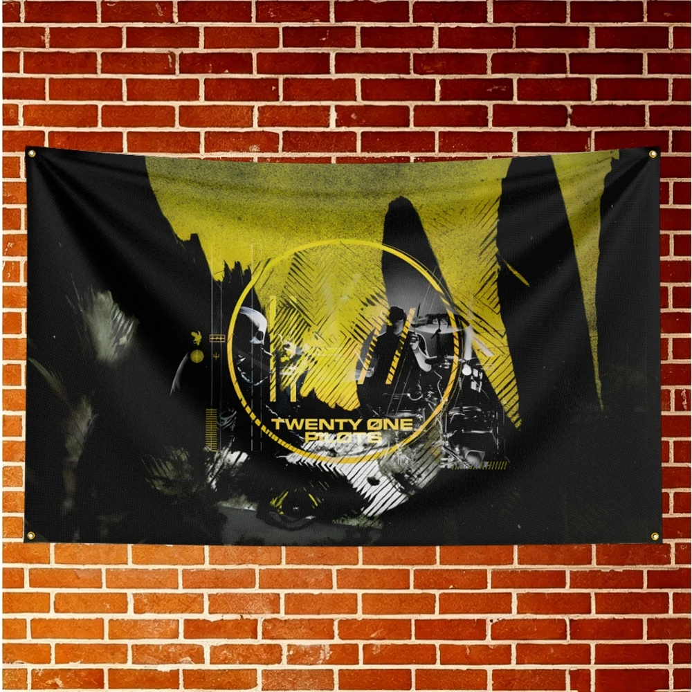 Twenty One Pilots Music Flag Banner For Fan Cave Watch Party Tailgate Gathering Indoor Outdoor Backyard Home Festival Ornament S