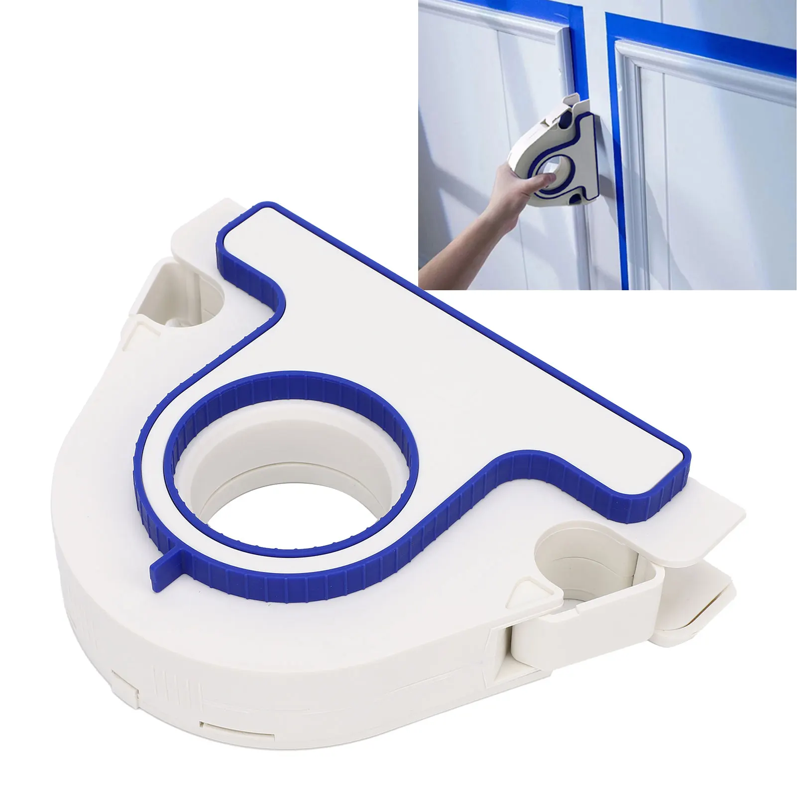 

Masking Tape Applicator and 25mm Wide Red Sticker Covering Paint Tape Dispenser with Cutter for Trim Window Frame