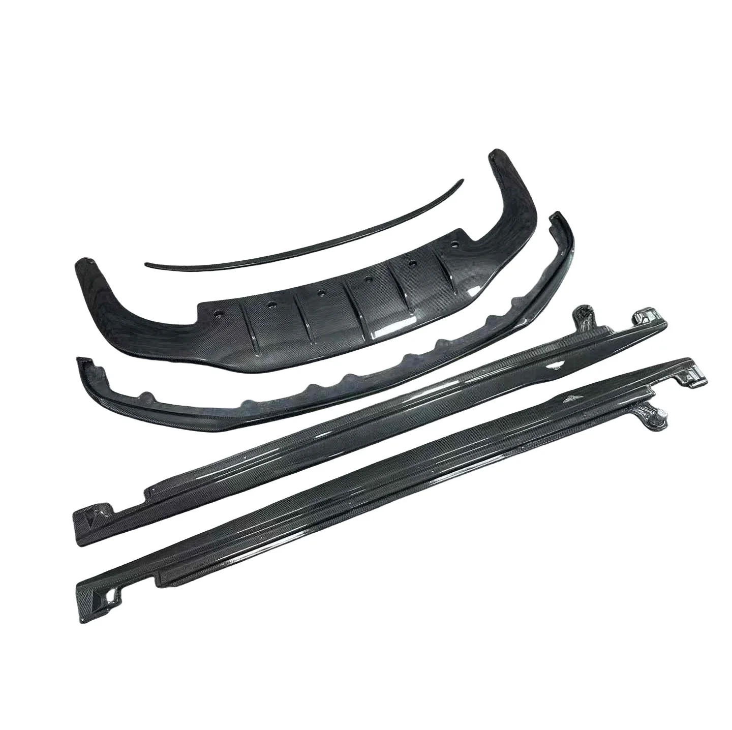 Carbon Fiber Front Lip Side Skirts Rear Diffuser Spoiler for Bentley Continental GT W12 2018+