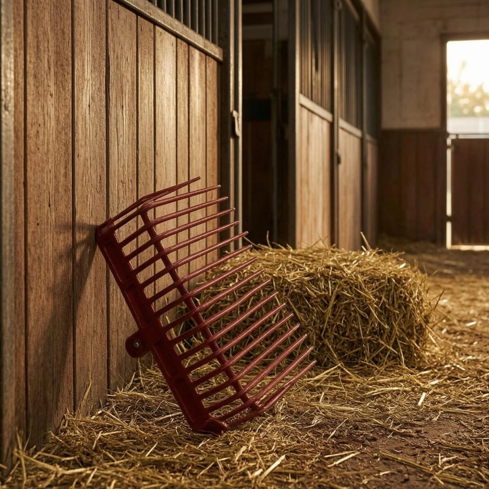 Plastic Manure Fork Screw-Fastened Manure Fork Head Hay Rake Easy to Scoop Farm Tool Long-Lasting
