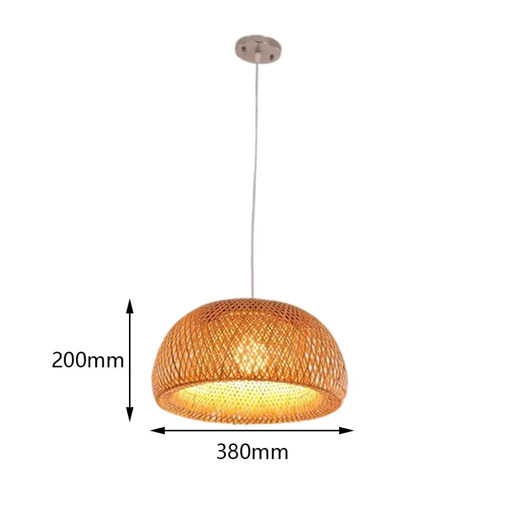 Scandinavian bamboo lampshade restaurant pendant light cover hotel bedroom