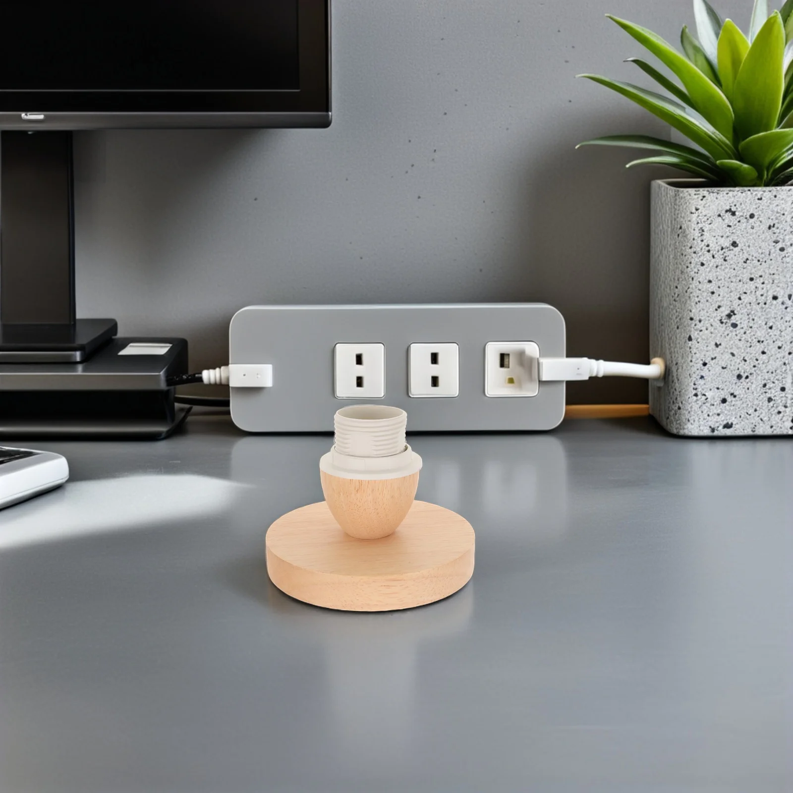 

1Set E27 Screw Ceiling Lamp Base Wooden Bulb Socket Holder Vintage Light Fixture Replacement for Home Bar Restaurant