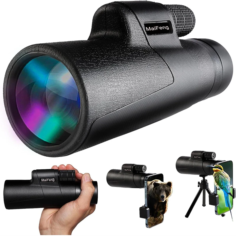Telescopio Monoculare 12x42 per Adulti, Monocolo HD ad Alta Potenza Compatto e Portatile con Prisma BAK4 per Campeggio