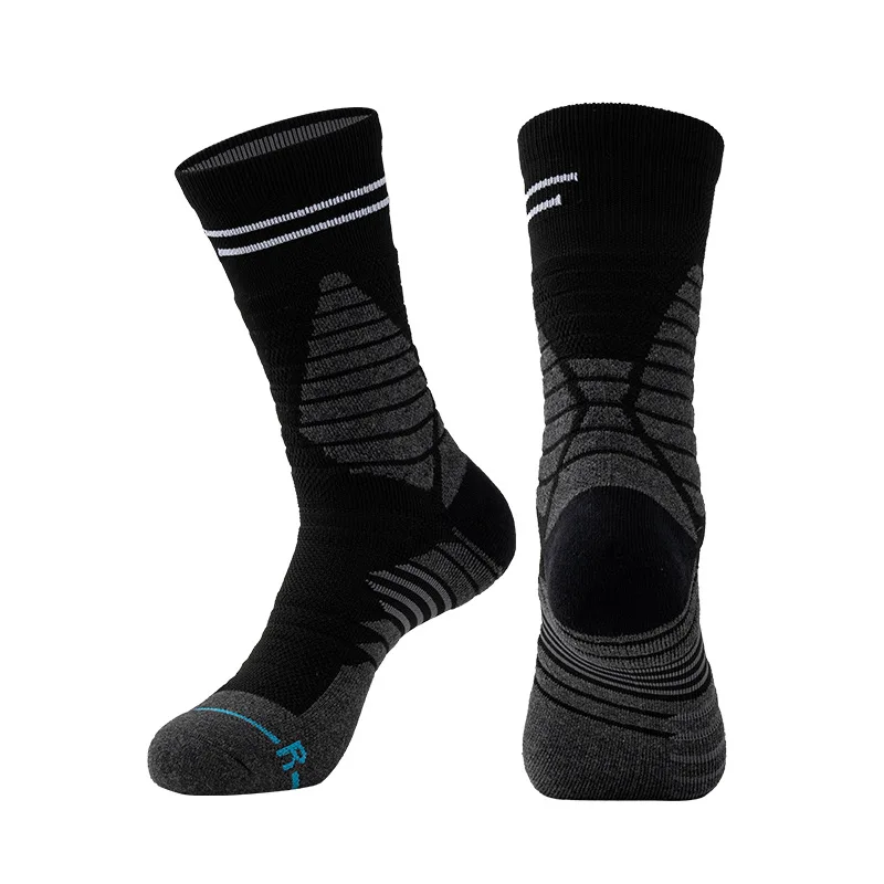 UZIS Professional Basketball Socks Thickened Men's Practical Mid Cap American Long Cap Towel Socks Elite Training Sports Socks