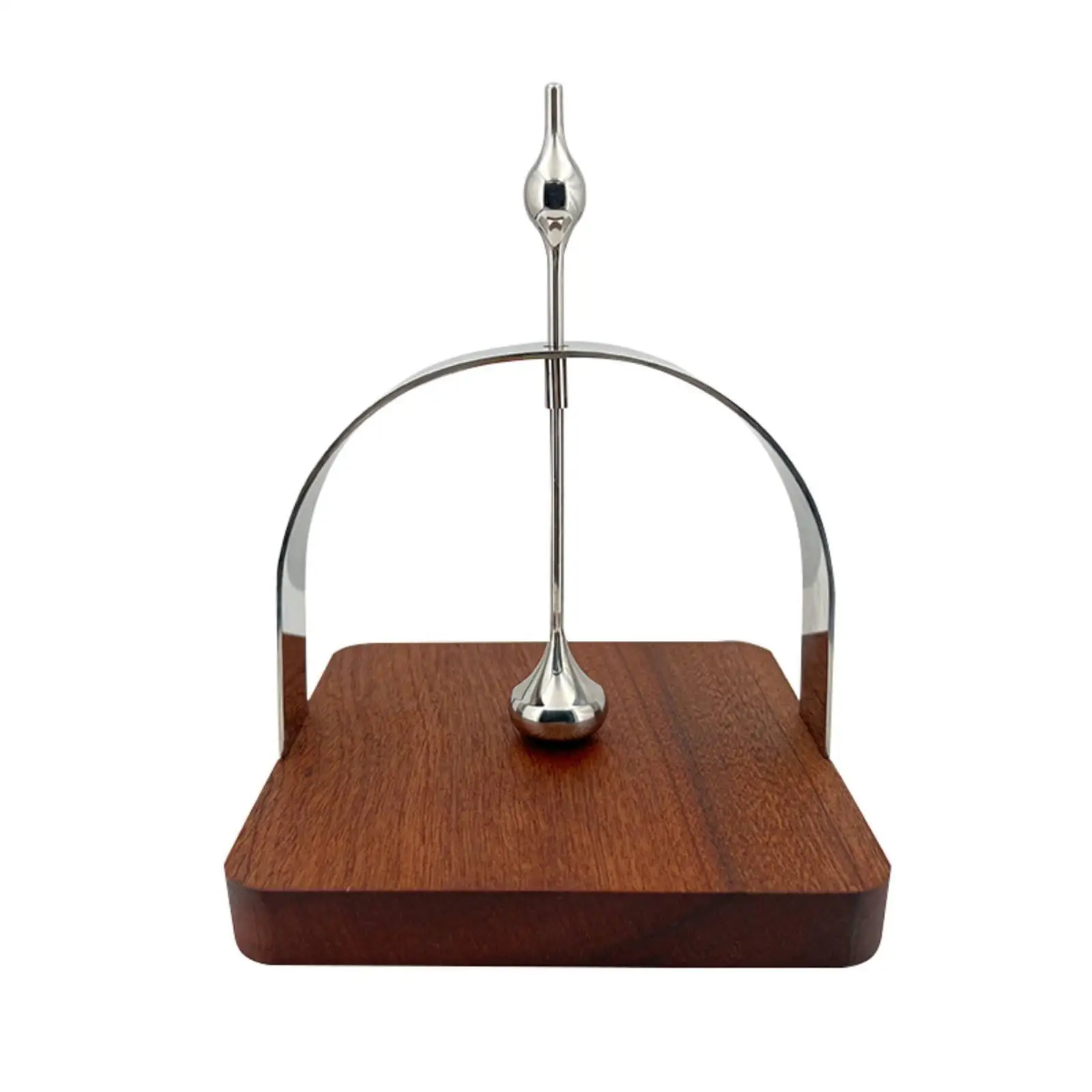 Decorative Napkin Holder Walnut Wooden Square Design Stainless Steel Arched Frame for Kitchen Dining Table Napkins
