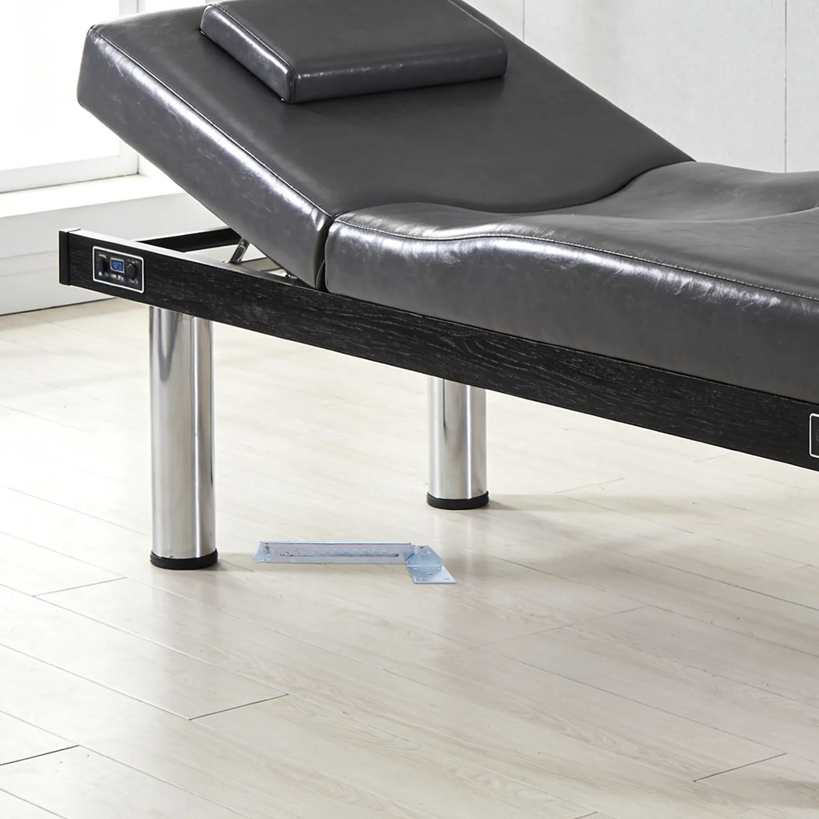 2Pcs Massage Tables Hinge Telescopic 10-Position Adjustable Bed Hinge Headrest Riser Hardware for Couch Bed Beauty Use