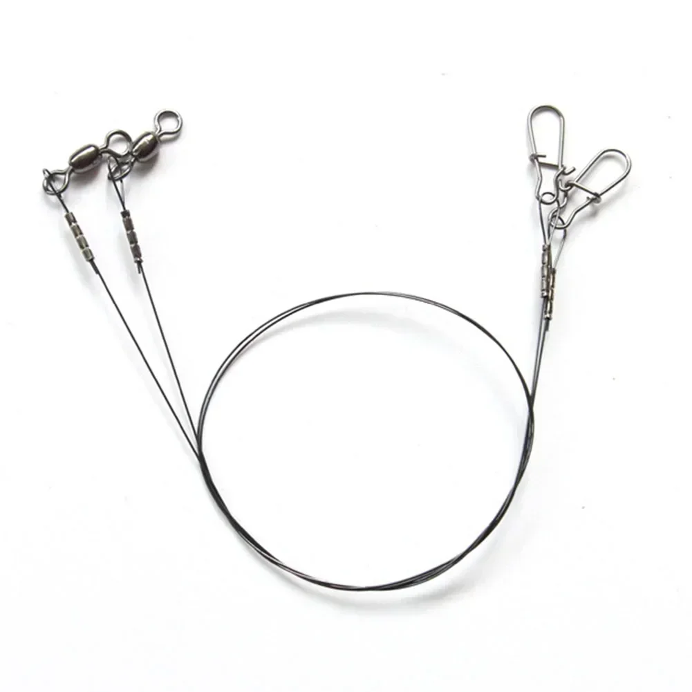 2Pcs/Pack Fishing Line Wire Line Leader Fishing Leash Anti-winding Titanium Wire Anti-bite Wire Fishing Accessories Duo-Lock image 2