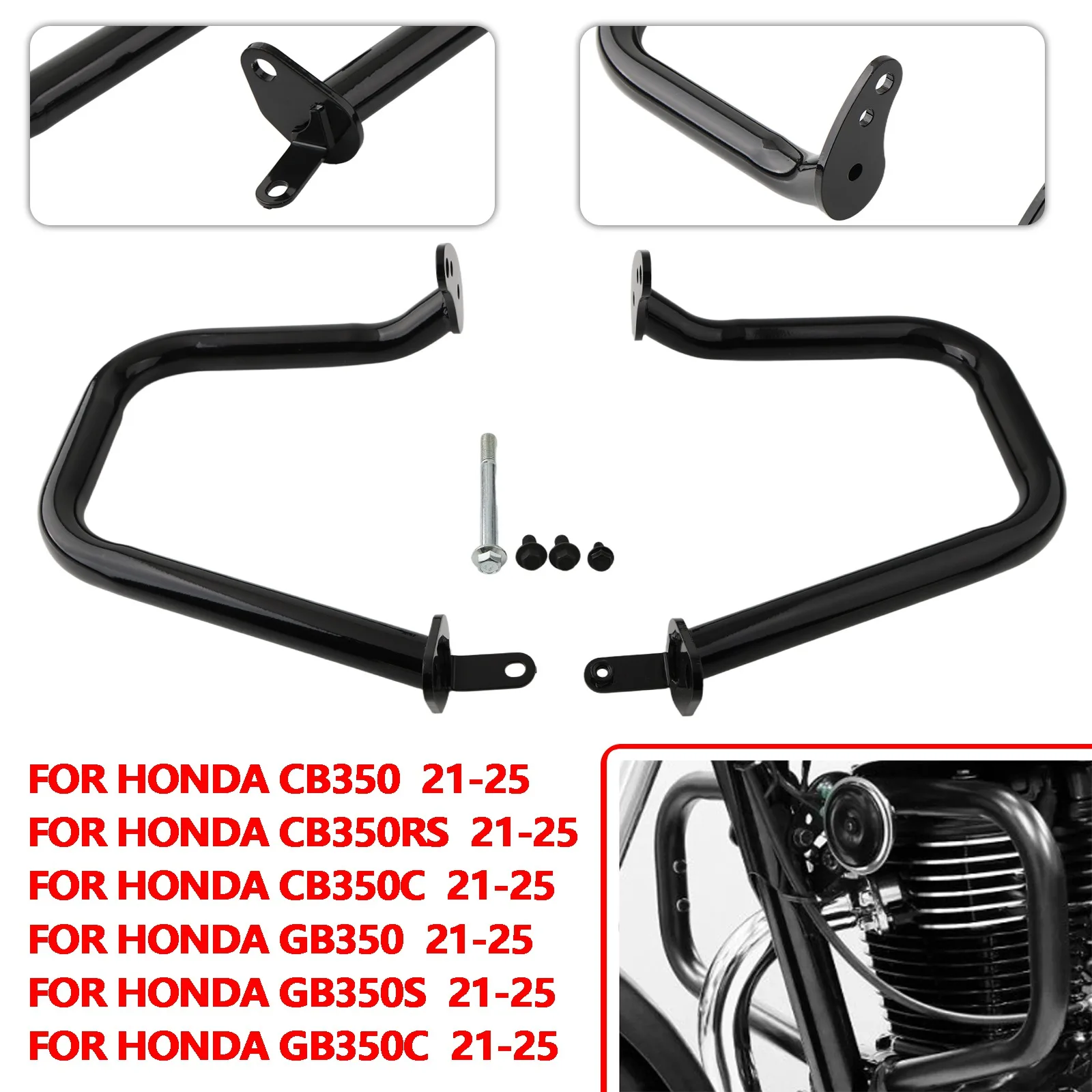 For HONDA CB350 CB350RS CB350C 2021-2025 Engine Guard Crash Bar Bars Bumper Protector 2