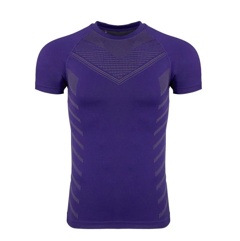 Schnelltrocknendes Fitness-Kurzarmshirt für Herren, Sommer-Lauf-Sport-Kompressionsshirt, atmungsaktiv und elastisch – Detail 13