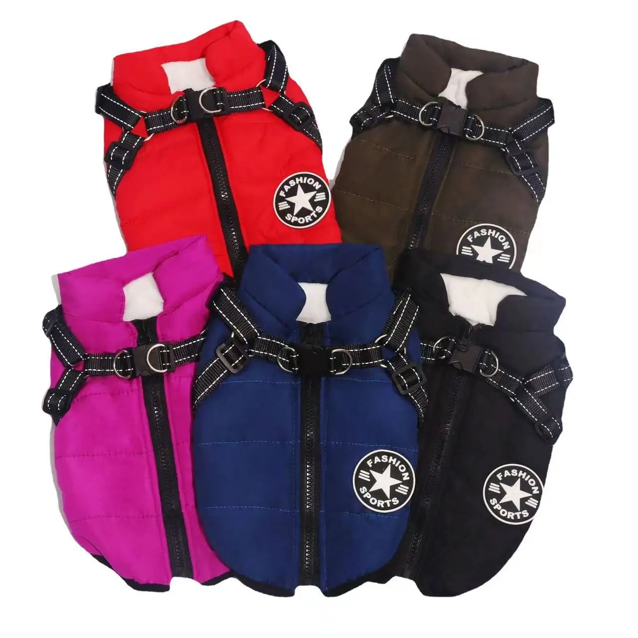 Dog Winter Clothes for Small Coat Jacket Accessories Big Breed Medium Clothing Vest Puppy Padding Harness Costume Thicker Fleece