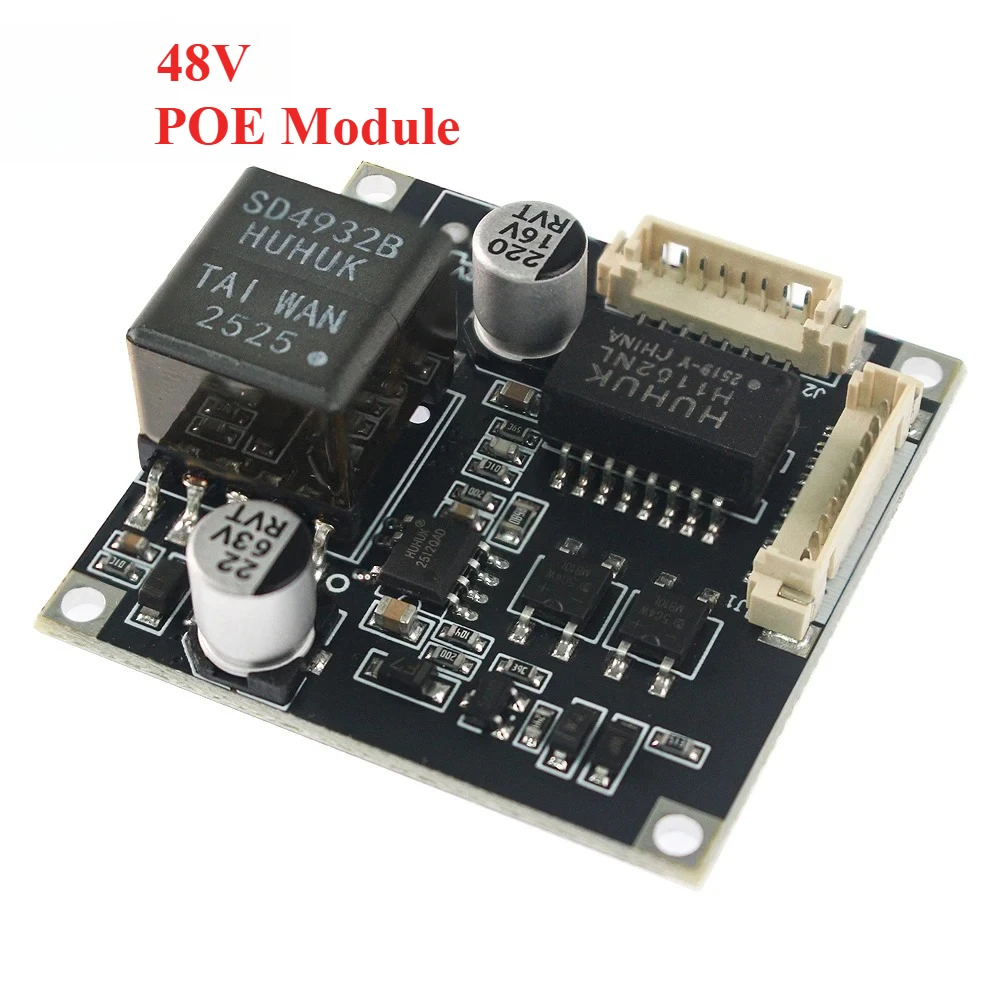 POE Module for Security CCTV Network IP Cameras Power 48V Enhanced Type Over Ethernet Module 12V 1.5A Output 18W 48V To 12V