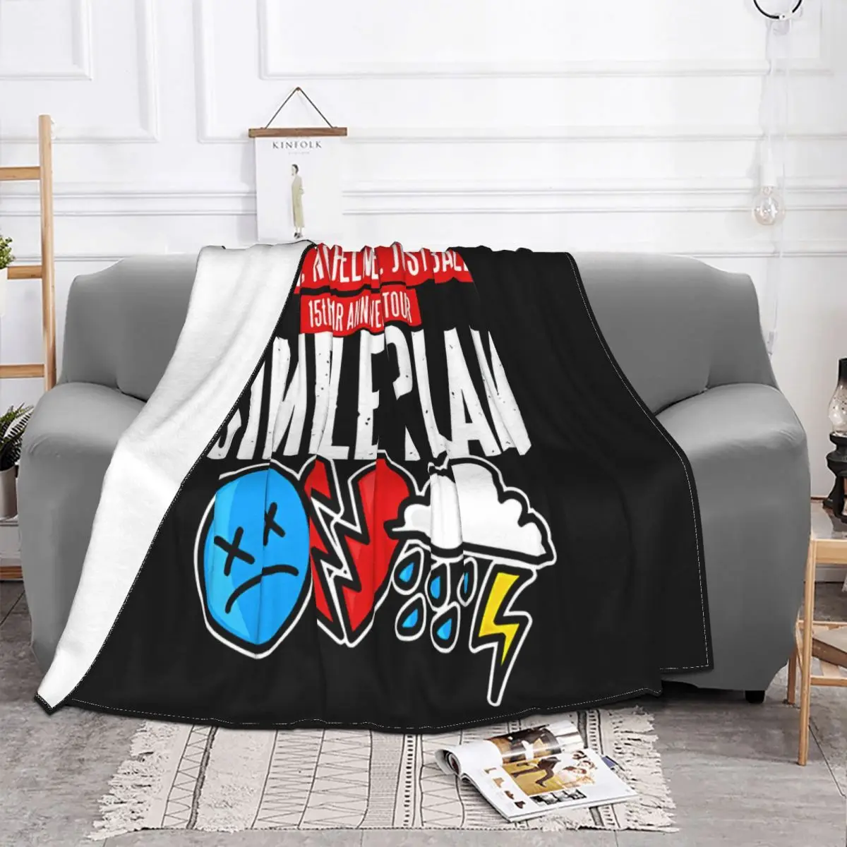 Rare Items Simpl Plan 15Th Anniversary Cool Simple Breathable Interested Famous New Print Pop Top Cute Better Throw Blanket