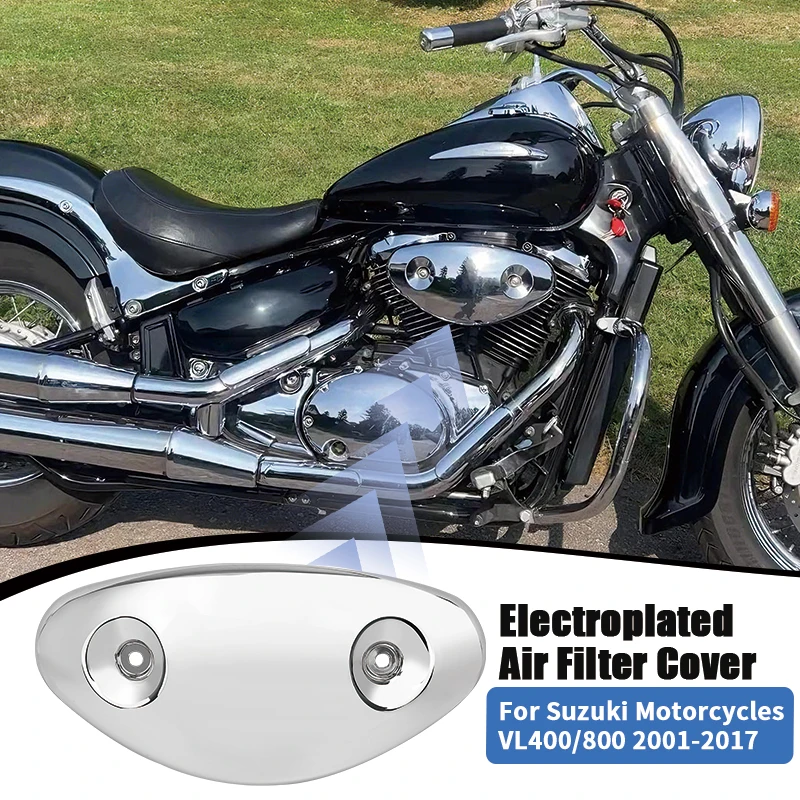 

Chrome Motorcycle Air Filter Cover For Suzuki Boulevard C50 Intruder Volusia VL400 VL800 2001-2017 Engine Protector