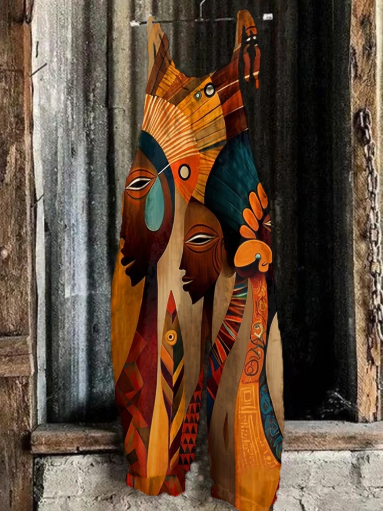 الرجعية وجميلة وجه 3D مطبوعة أنيقة امرأة أنيقة السراويل شارع المدينة مثير السراويل قابل للتعديل نمط متكامل