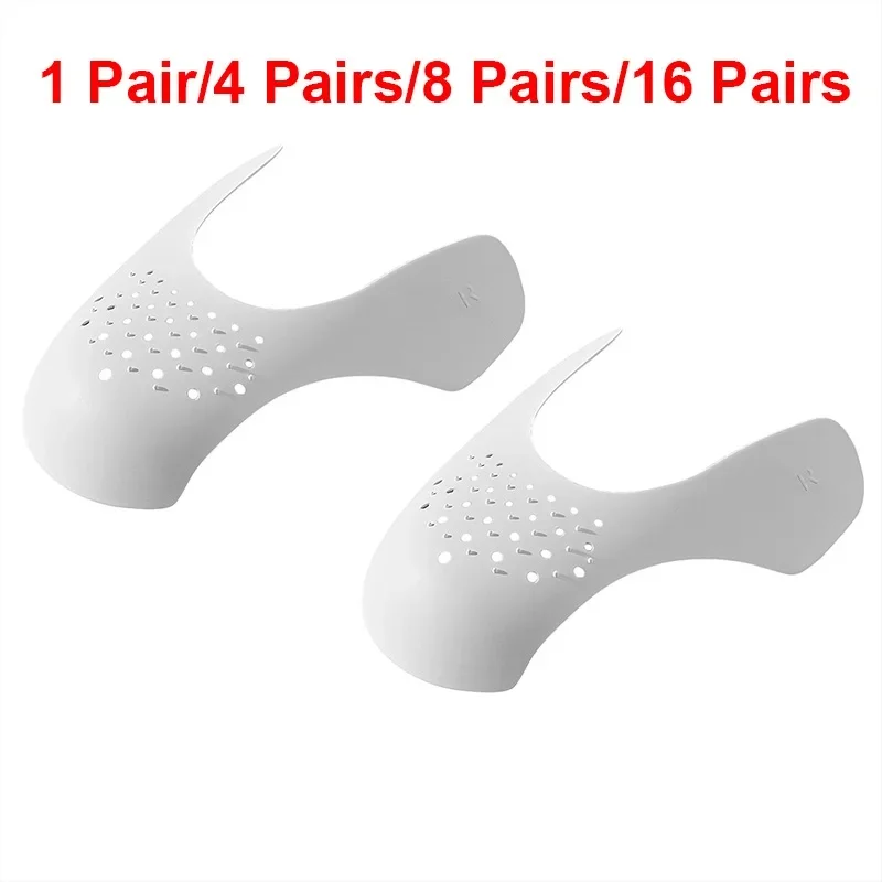 1/4/8/16Pairs Protector Shoe Anti Crease Bending Crack Toe Cap Support Shoe Head Stretcher Lightweight Sneakers Protector