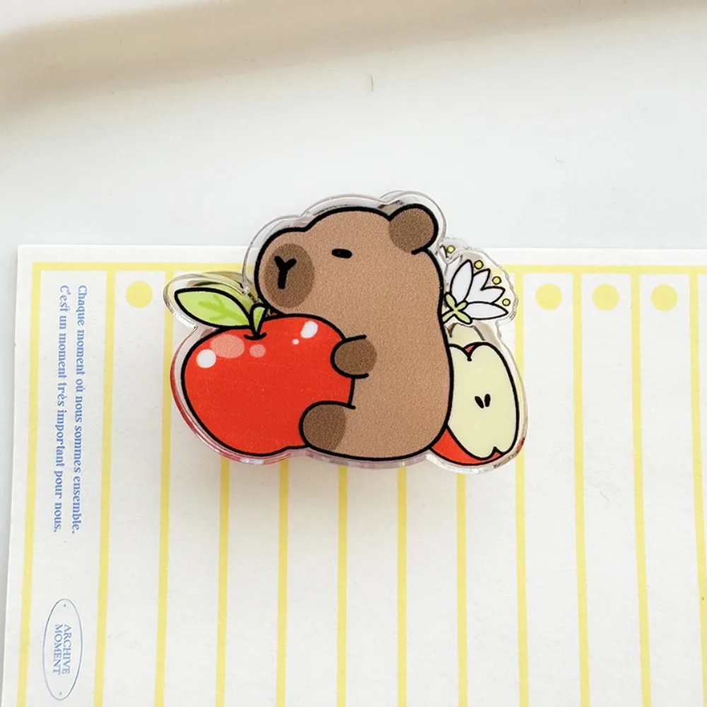 Capybara คลิปหนีบกระดาษสไตล์การ์ตูนใช้งานได้จริงเครื่องเขียนสำนักงานอุปกรณ์การเรียนรู้คลิปปิดผนึกคลิป PP ขนาดเล็ก