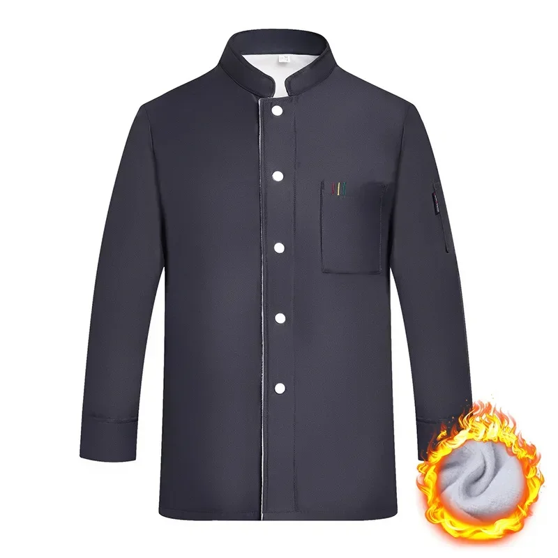 Thick and Warm Chef Jacket Unisex Long Sleeves, Perfect for Kitchens and Catering Businesses