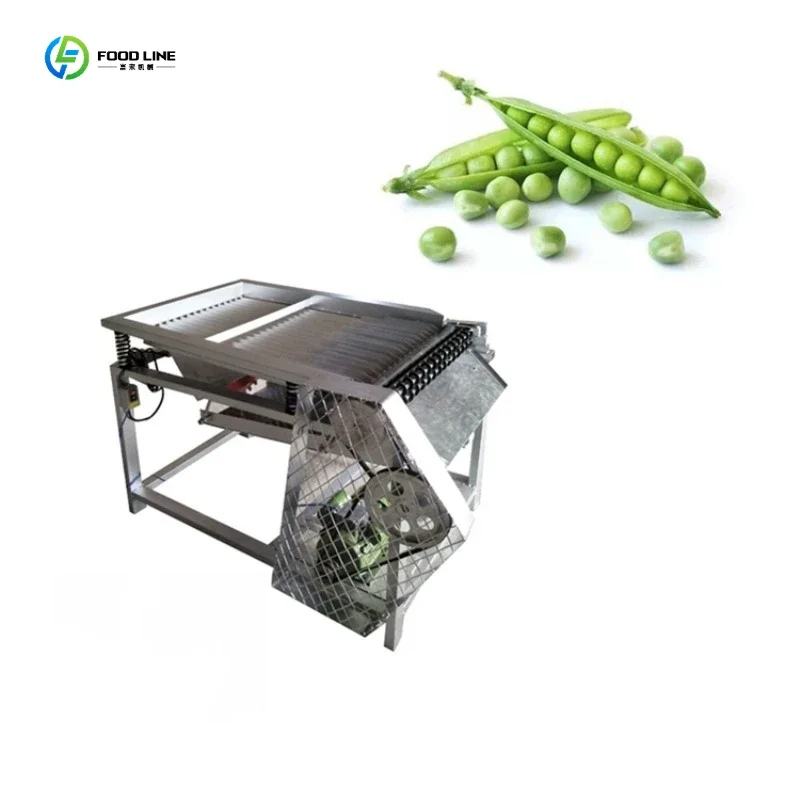 Stainless Steel Commercial Green Edamame Dehulling Sheller Fresh Pea Peeling Bean Peeler Pod Remover Equipment FL Customized