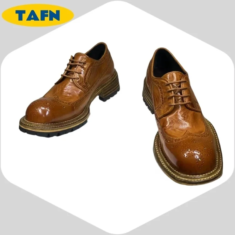 Two-Layer Cowhide Advanced Texture Comfort Trend Beautiful Mens Casual Leather Shoes – Slip On Design Perfect for Office AF306