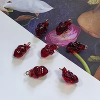 10pcs Simulation Wine Red Cardiac Organ Resin Charms Hallowmas Pendant For Jewelry Make DIY Cute Earring Necklace Bracelet Charm 4