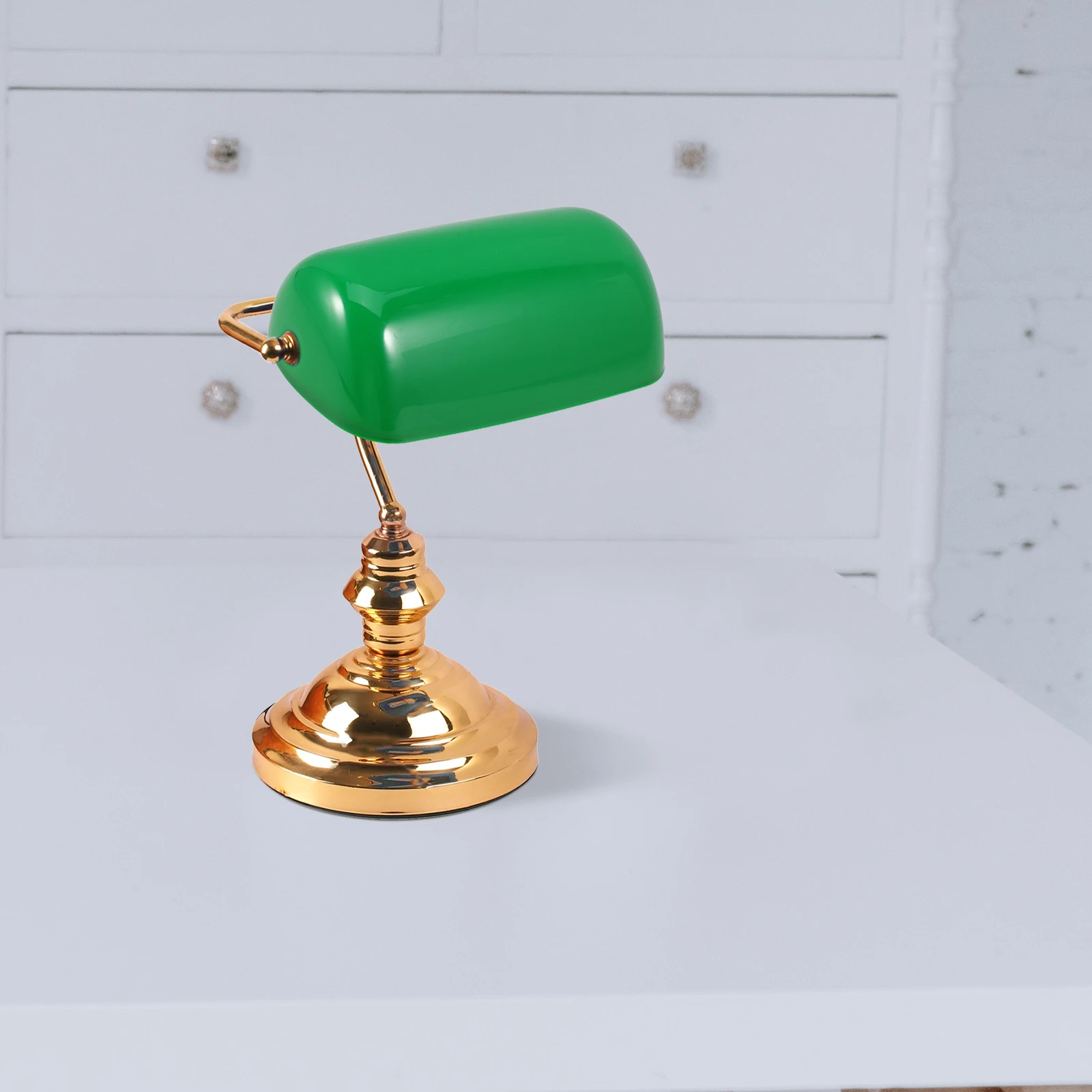 

2pcs Plastic Bankers Lamp Shade Replacement Green Vintage Lampshade For Desk Floor Table Lamps Durable Pp Material Easy Install