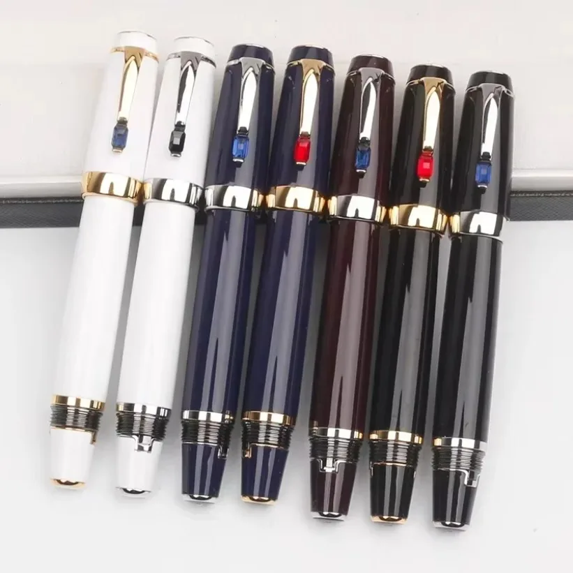 

New Limited Edition 14K Nib Retractable MB Fountain Pen Bohemia Business Office Ink Pens with Crystal and Serial Number