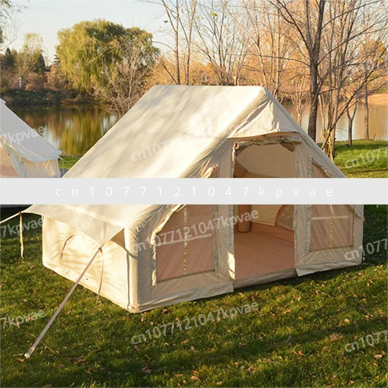 Portable Outdoor air 2-10 Person Glamping House Prefabricated House Inflatable Camping Beach Shade Foldable Tent for 6