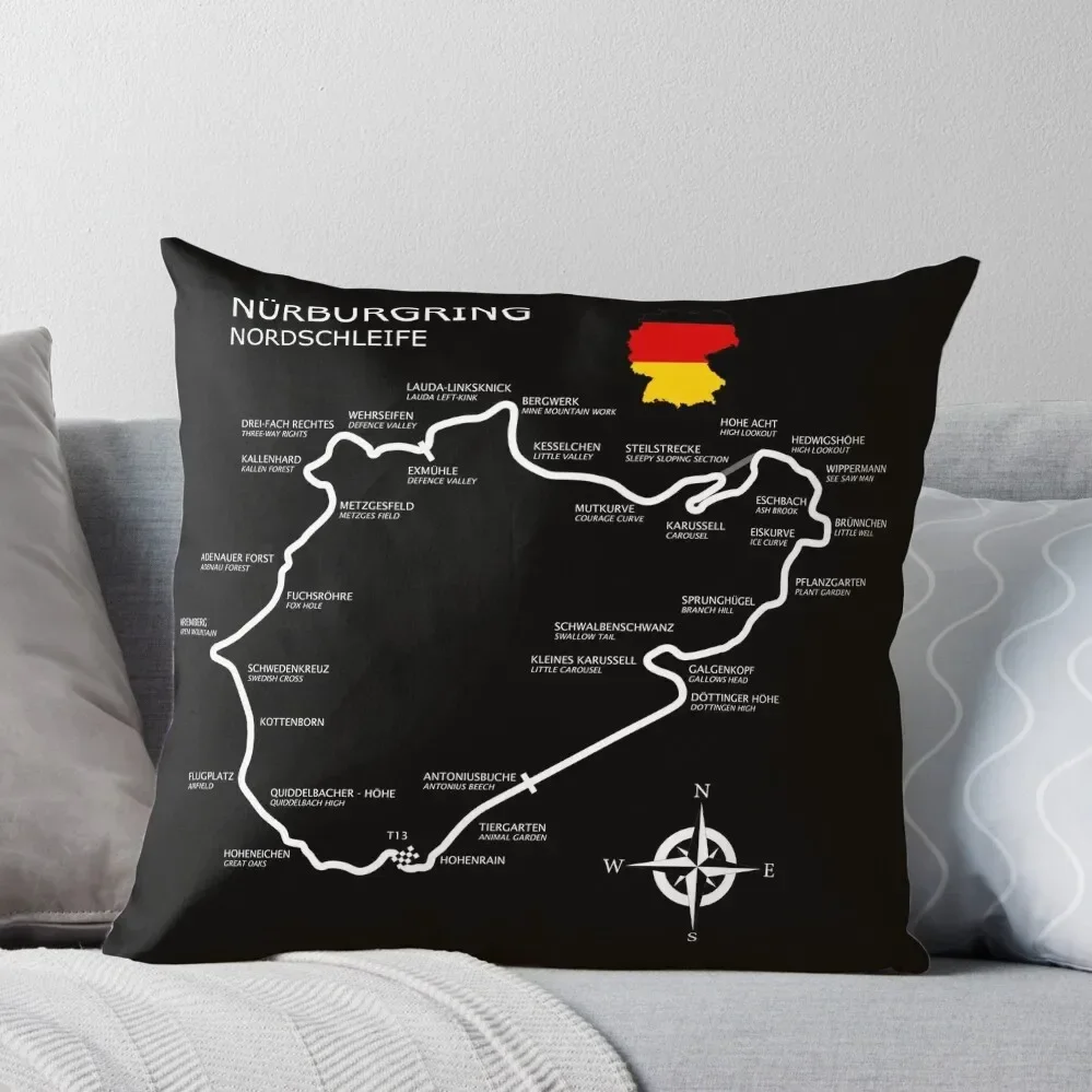 The Nurburgring - Nordschleife Throw Pillow luxury sofa pillows Embroidered Cushion Cover Pillowcases Pillow