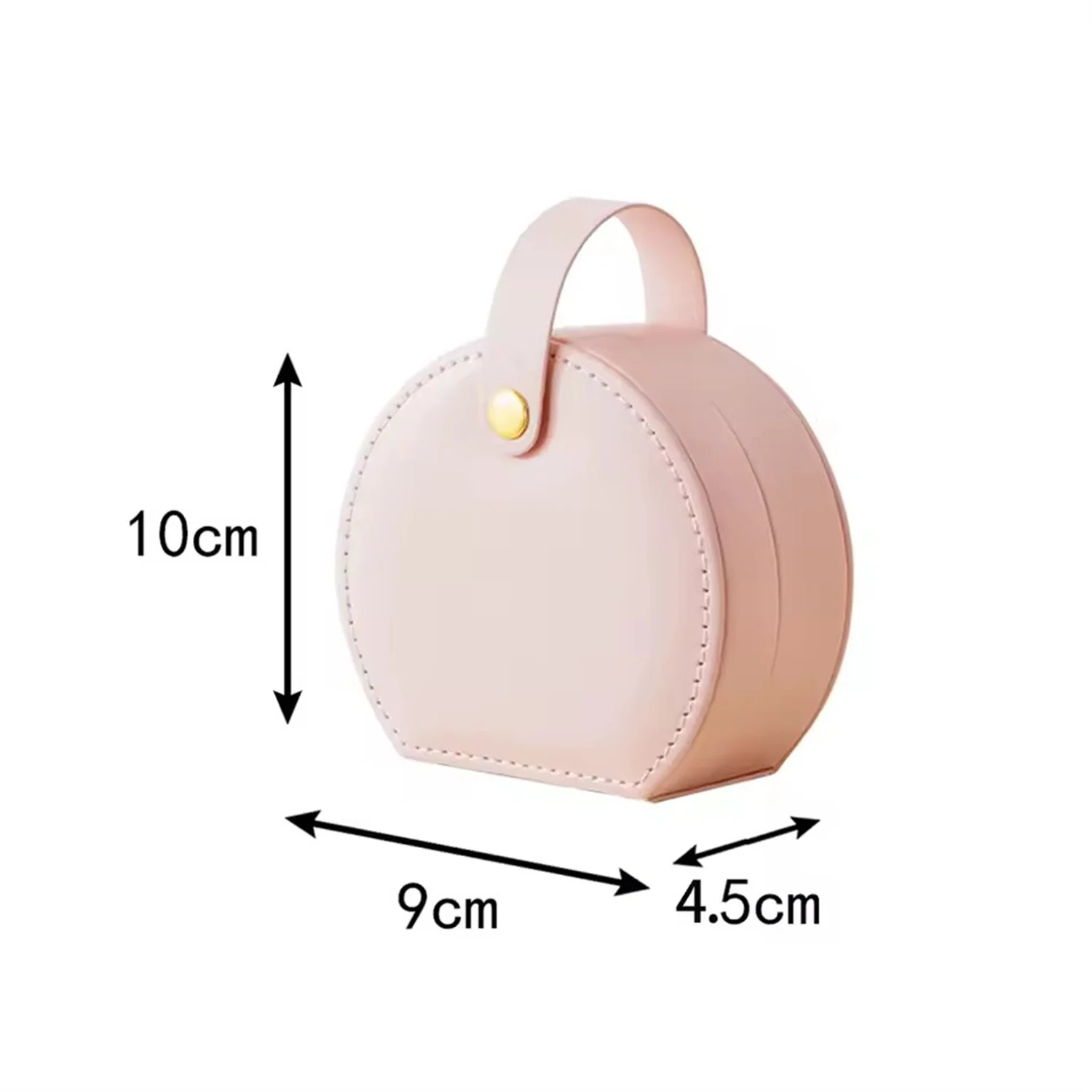 Personalized Logo PU Leather Jewelry Box Handbag Storage Accessories Bracelet Necklace Ring Pendant Earrings Gift Packaging Case