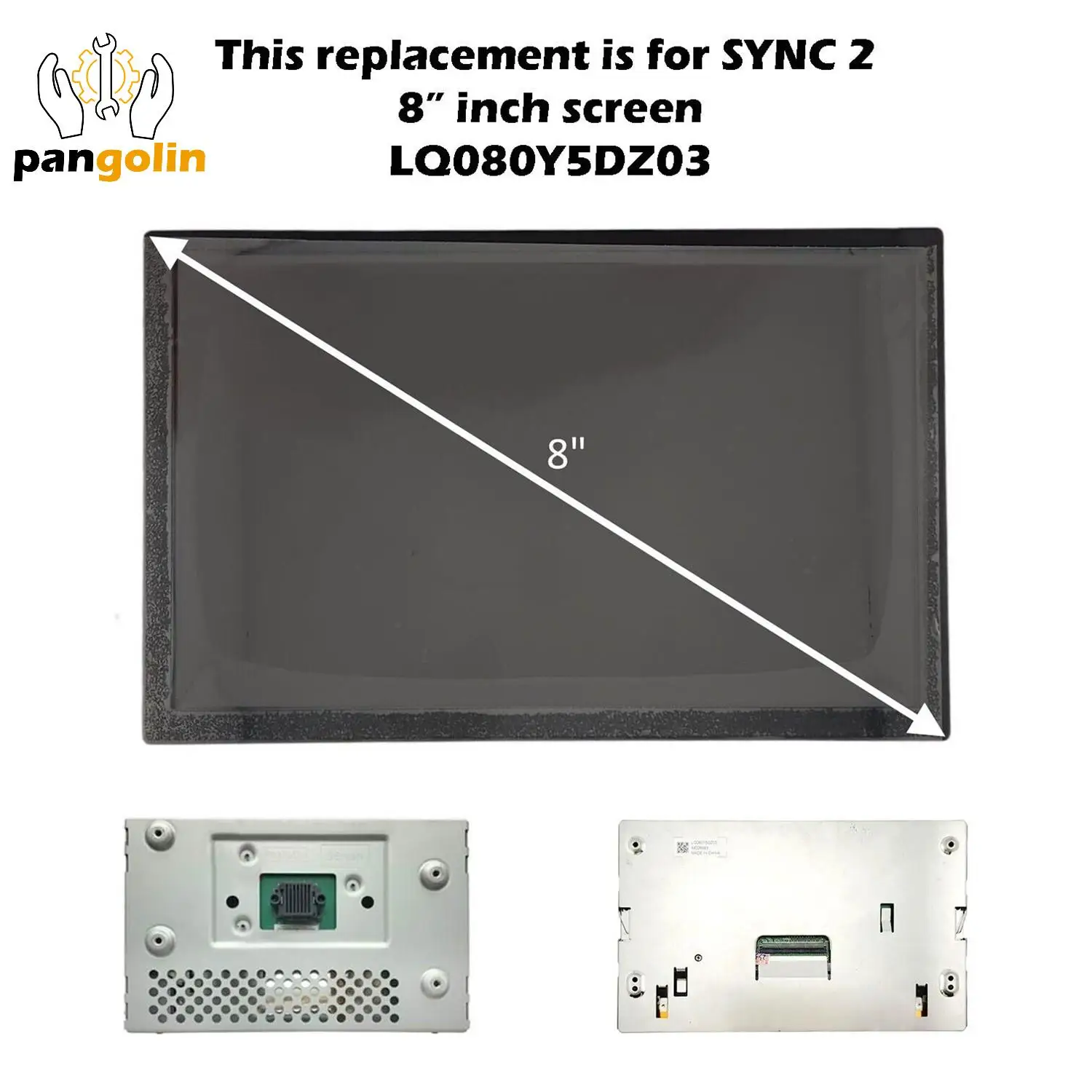 

Original 8" LCD Monitor Display Replacement LQ080Y5DZ03A LQ080Y5DZ30A For 2011-2016 Ford Explorer SYNC 2 Car Radio MKC MKS MKX