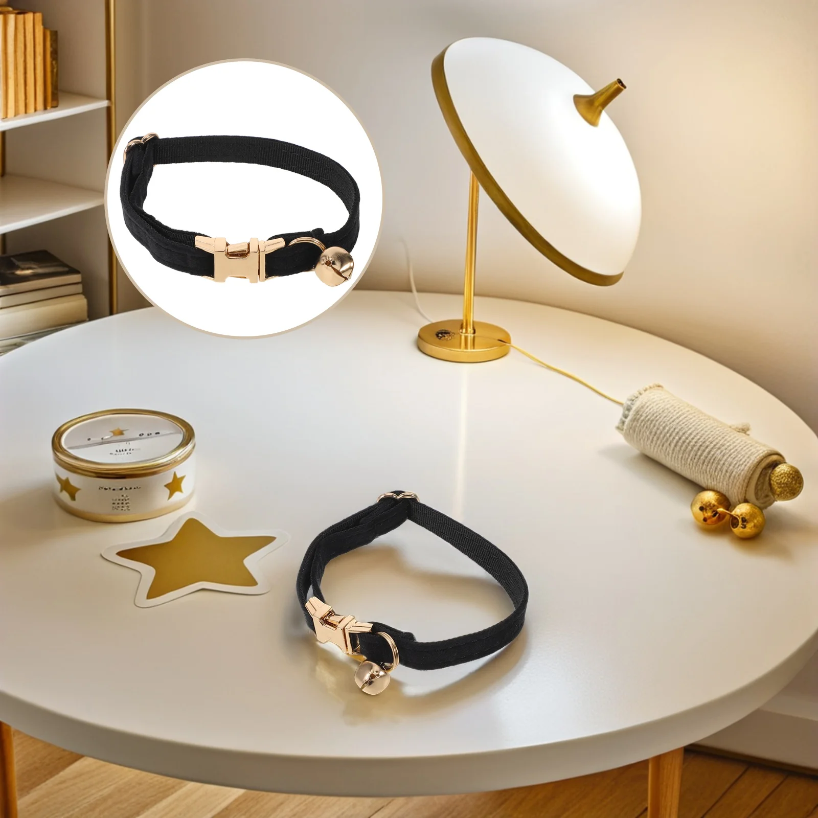 

Pet Cat Collar Adjustable Safety Breakaway 3 Colors Reflective Soft Fabric Comfortable Bell Decoration Cute Design Daily Use