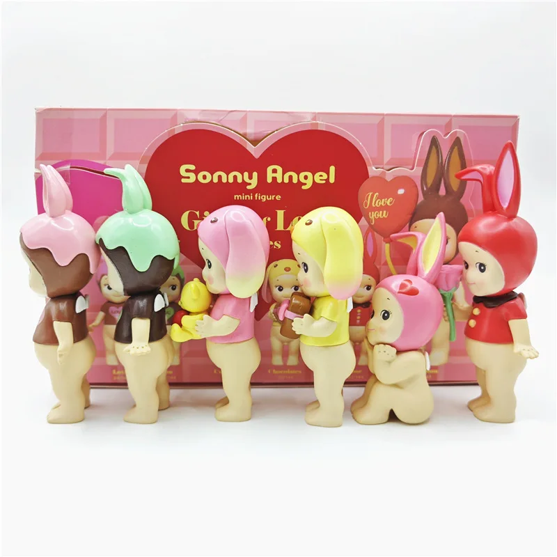 Sonny Angel Blind Box Gifts of Love Series mini figurki anime Śliczna statua z PVC Ozdoba Lalka Dzieci Boże Narodzenie Urodziny Zabawka Prezent