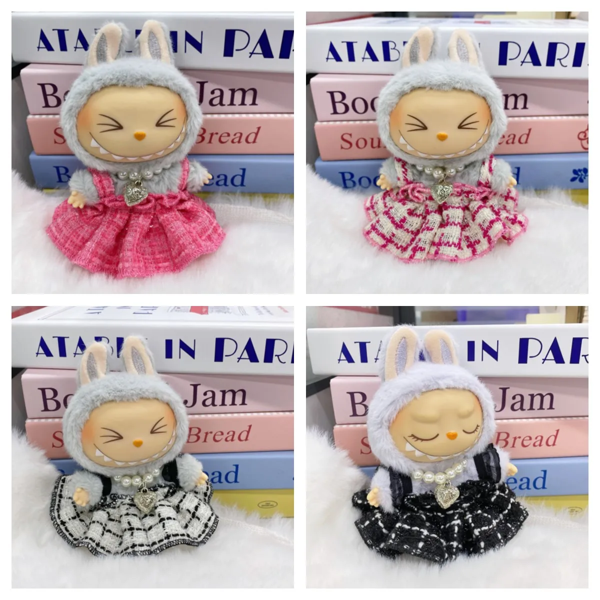 Mini Doll'S Clothes Outfit Accessories Color Match For Labubu V1 V2 Strap dress necklace hairpin Clothing