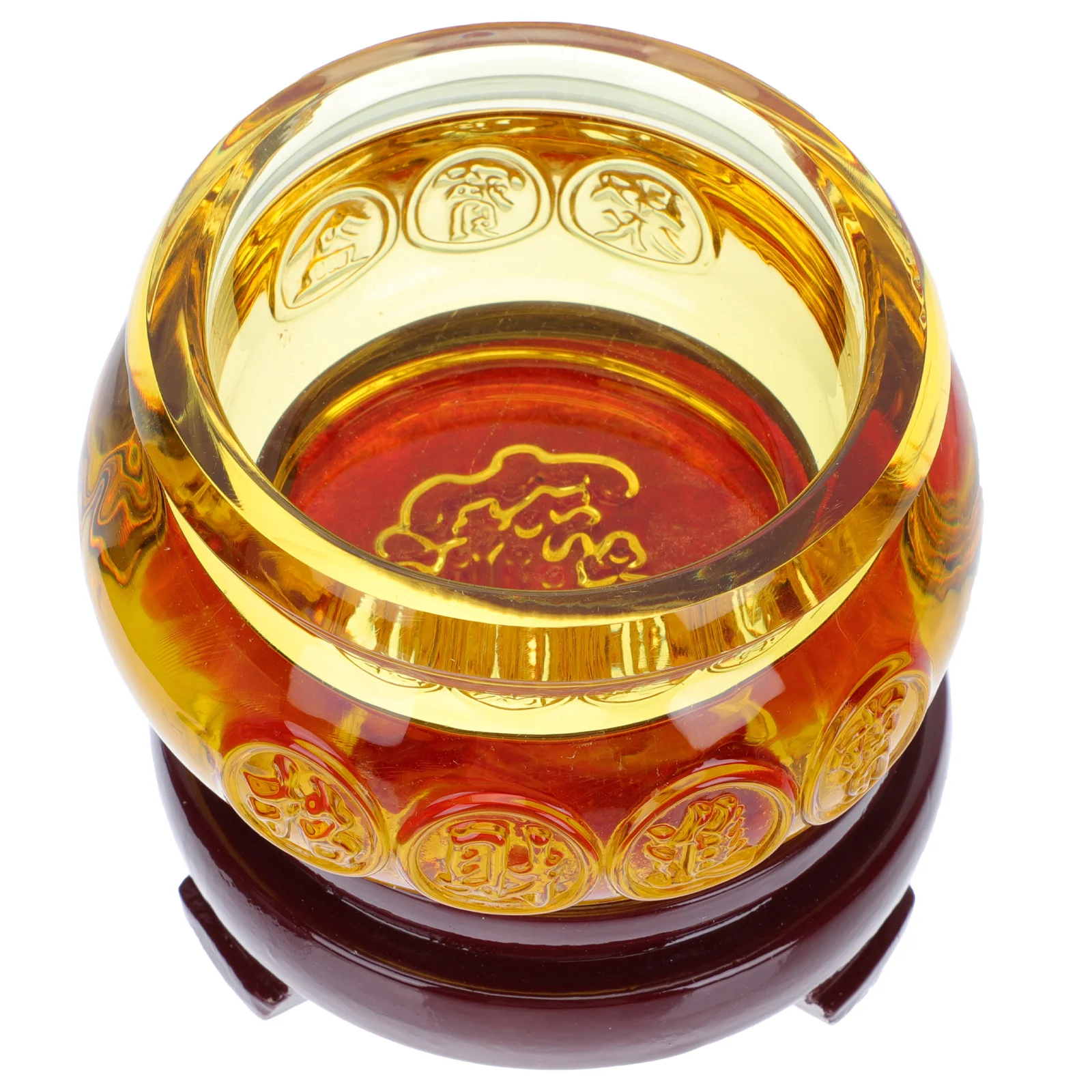 

1 set Cornucopia Decorative Topaz Cornucopia Decor StatueHome Office Shop Decoration Treasure Bowl Home Craft Lucky Figurine