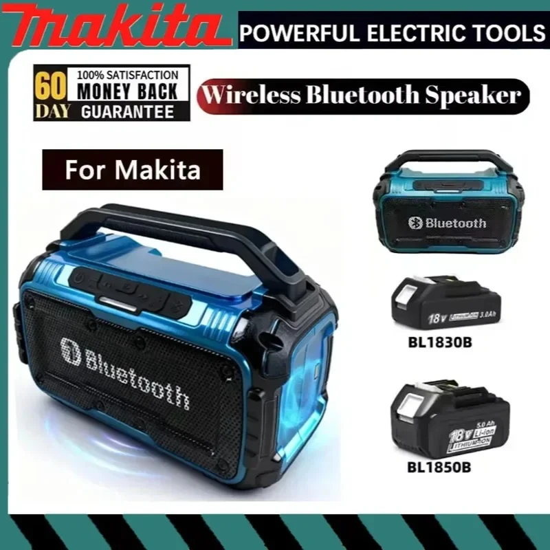 

Беспроводная Bluetooth-колонка Makita, портативные колонки с объемным звучанием, двухканальный сабвуфер, громкоговоритель 3D для улицы, для аккумулятора Makita