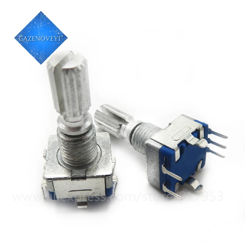 5 قطعة/الوحدة نصف/محور البرقوق التشفير الدوار ، طول المقبض 15 مللي متر/20 مللي متر رمز التبديل/EC11/مقياس الجهد الرقمي مع التبديل 5Pin