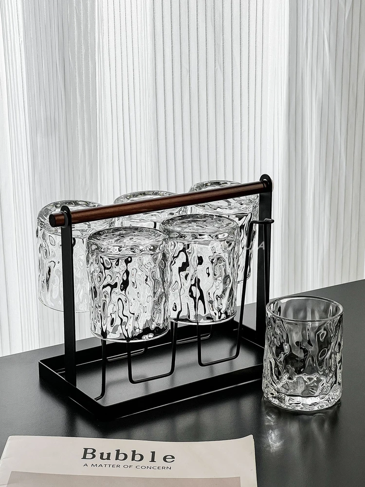 

Набор стеклянных чашек Nordic Sle для гостиной, чайные чашки для гостей, термостойкий кувшин для воды, для домашнего использования, прозрачный, простой дизайн